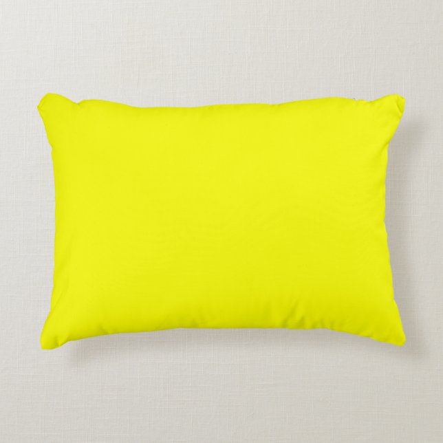 Almohada de acento amarillo limón 16" x 12" (Anverso)