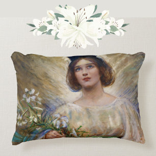 Almohada de acento artístico Ángel de época y Lili
