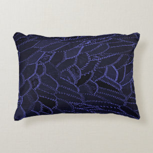 Almohada de acento azul añil