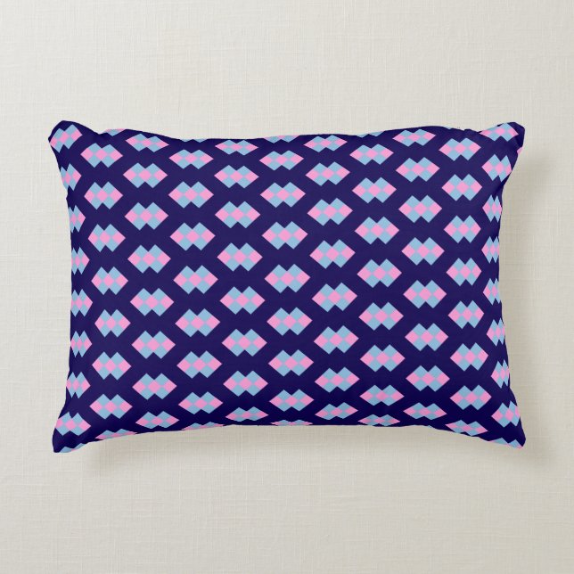 Almohada de acento azul diamante (Anverso)