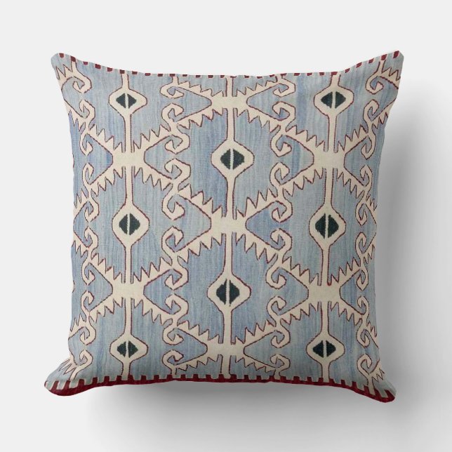 Almohada de acento azul mineral Kenevir (Anverso)