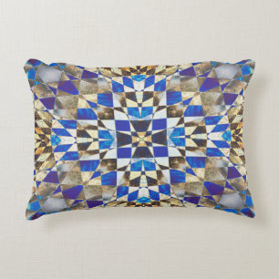 Almohada de acento azul parquet