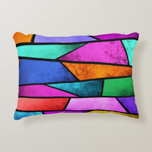 Almohada de acento azul púrpura de vidrio con mang