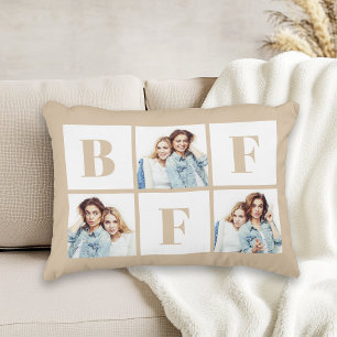 Almohada de acento beige de 3 fotos de mejores ami