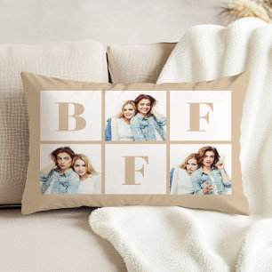 Almohada de acento beige de 3 fotos de mejores ami