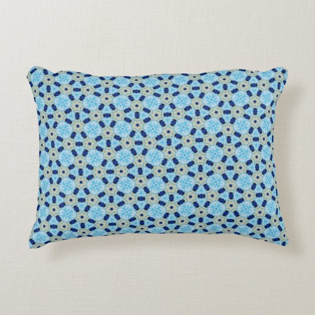 Almohada de acento Blue Petal Harmony (Anverso)