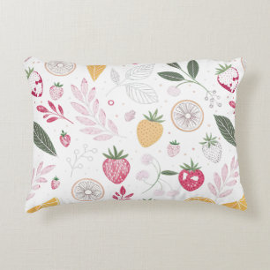 Almohada de acento botánico de cítricos y fresa