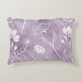 Almohada de acento botánico en lavanda soñadora