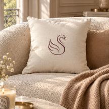 Almohada de acento cisne minimalista de lujo silen