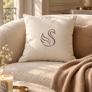 Almohada de acento cisne minimalista de lujo silen