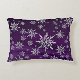 Almohada de acento con copos de nieve