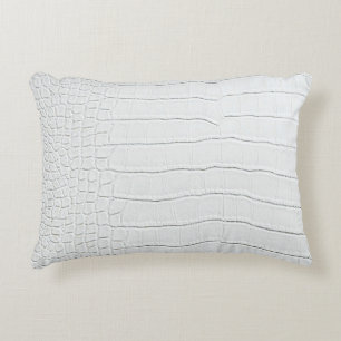 Almohada de acento con estampado de piel de cocodr