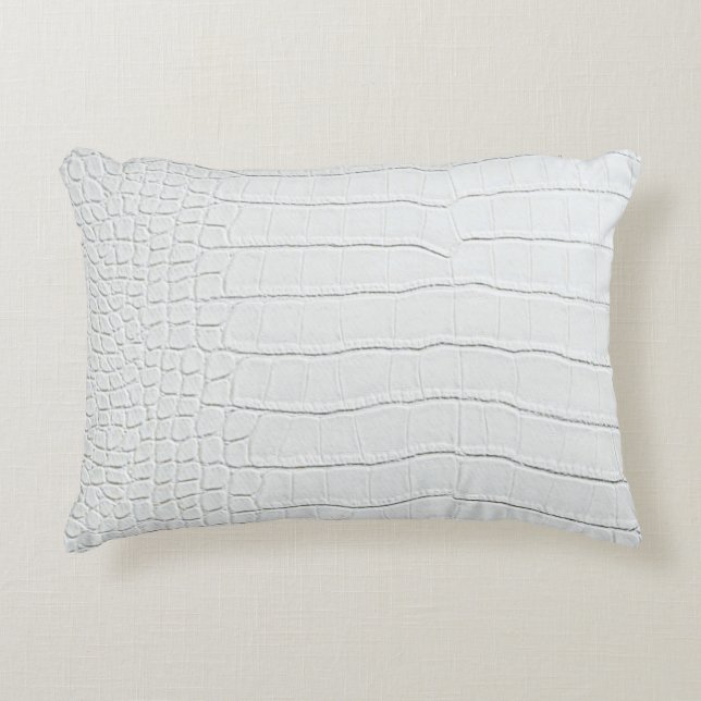 Almohada de acento con estampado de piel de cocodr (Anverso)