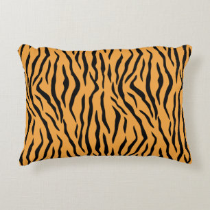 Almohada de acento con patrón de piel de tigre sal