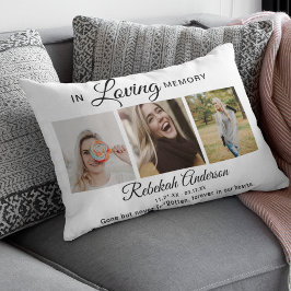 Almohada de acento conmemorativo de colaje de 3 fo