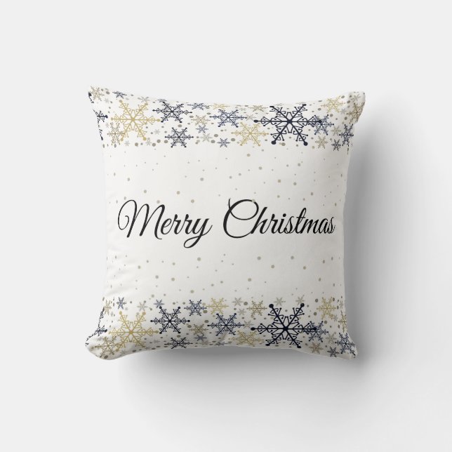 Almohada de acento - Copos de nieve festivos (Anverso)