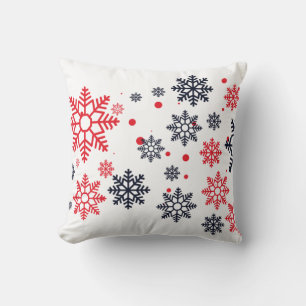 Almohada de acento - Copos de nieve festivos