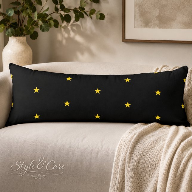 Almohada de acento corporal con patrón de estrella (Elegant Celestial Star Pattern Body Accent Pillow)