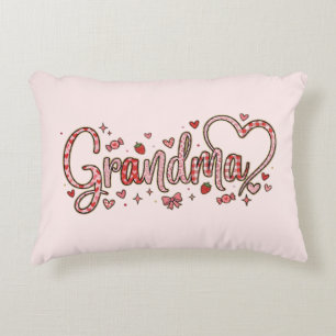 Almohada de acento de abuela linda, caprichosa y c