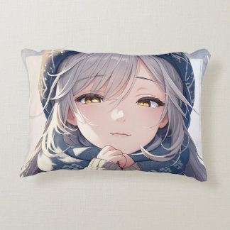 almohada de acento de ángel de invierno