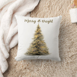 Almohada de acento de árbol de Navidad rústico con