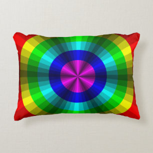 Almohada de acento de arcoíris de ilusión óptica