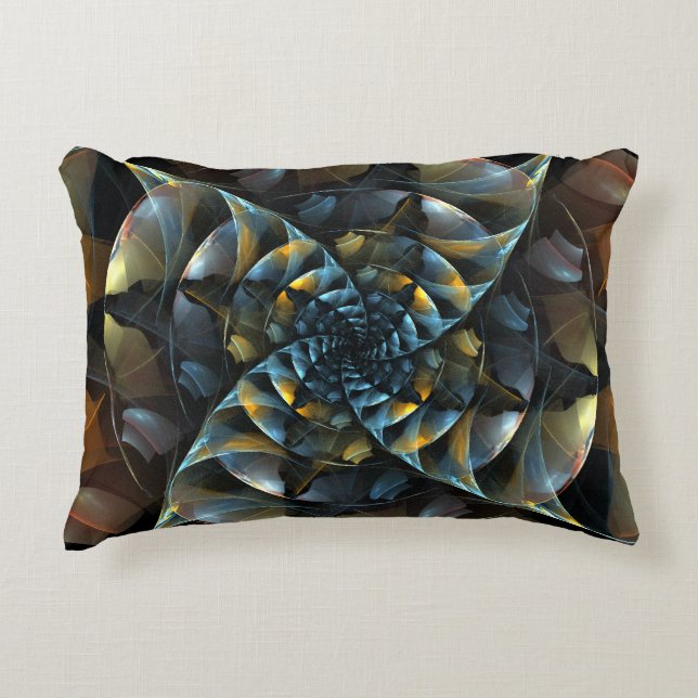 Almohada de acento de arte abstracto de pinWheel (Anverso)