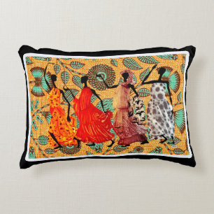 Almohada de acento de baile afrocentrico de Kwanza