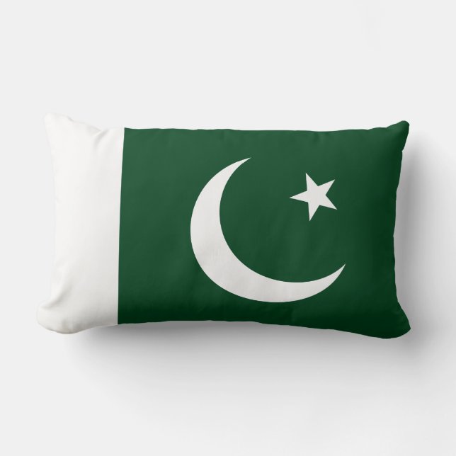 Almohada de acento de bandera paquistaní (Anverso)
