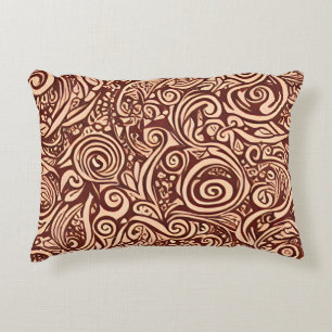 Almohada de acento de barrido de cacao