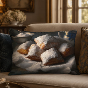 Almohada de acento de Beignets de Nueva Orleans