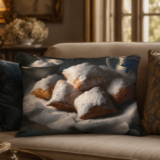 Almohada de acento de Beignets de Nueva Orleans