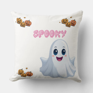 Almohada de acento de calabaza espeluznante y fant