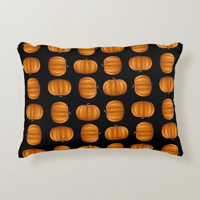 Almohada de acento de calabazas 16" x 12" (Anverso)