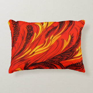 Almohada de acento de cascada de llamas