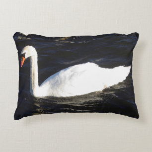 almohada de acento de cisne silenciosa