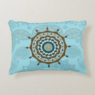 Almohada de acento de cobre Mehndi Fantasy
