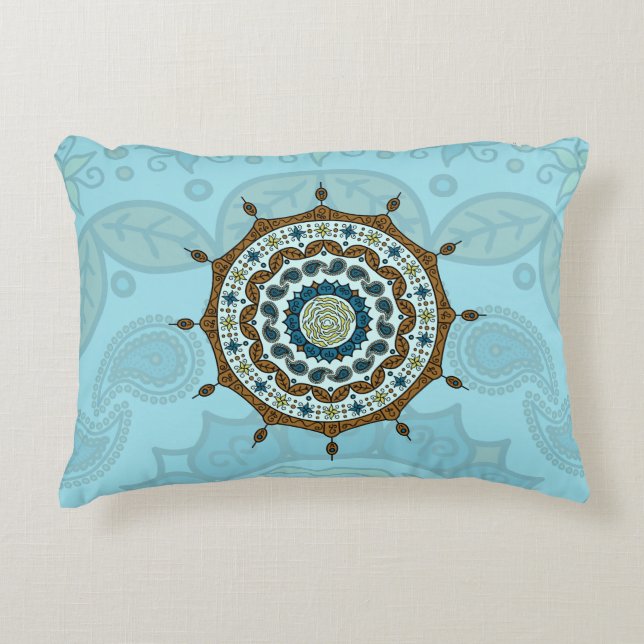 Almohada de acento de cobre Mehndi Fantasy (Anverso)