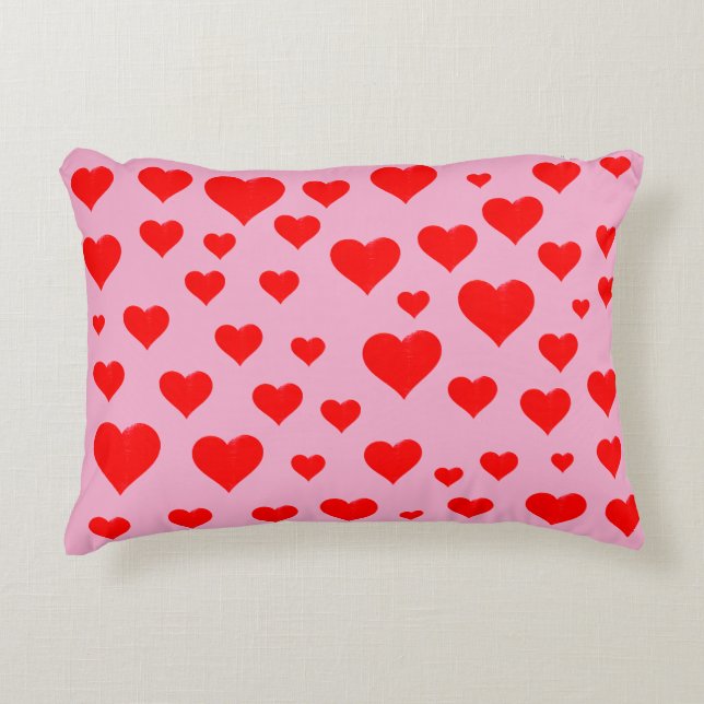almohada de acento de corazones (Anverso)