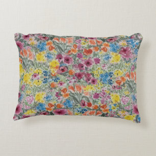 Almohada de acento de cottage de jardín de flores