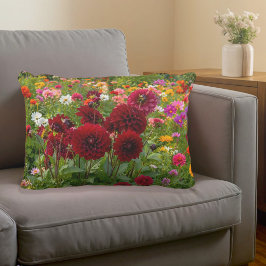 Almohada de acento de dalias de Borgoña