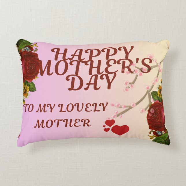 Almohada de acento de día de la madre regalo de co (Anverso)