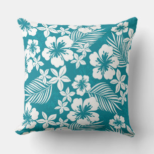 Almohada de acento de estampado tropical