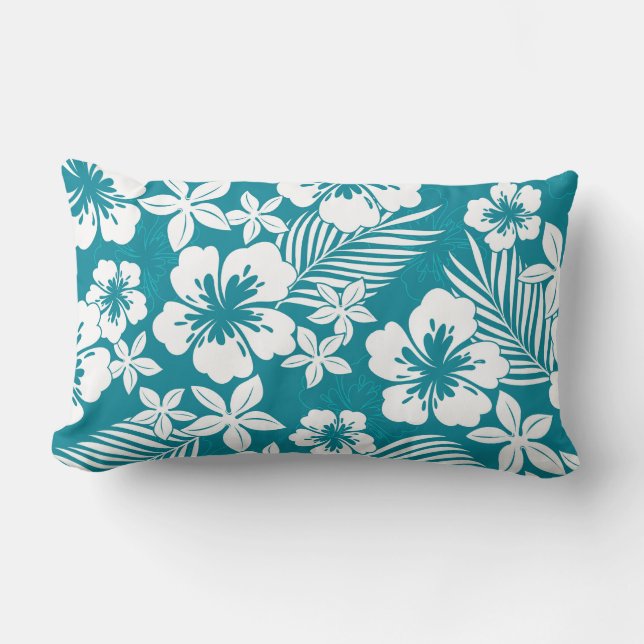 Almohada de acento de estampado tropical (Anverso)