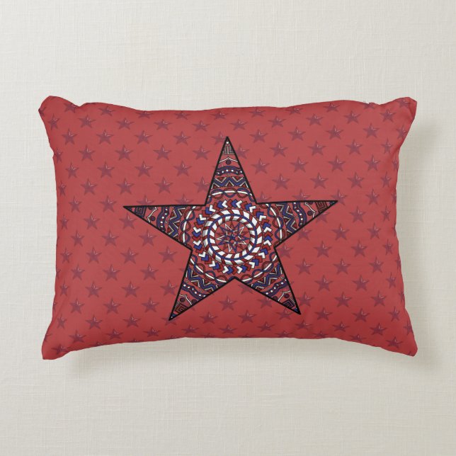 Almohada de acento de estrella de independencia (Anverso)