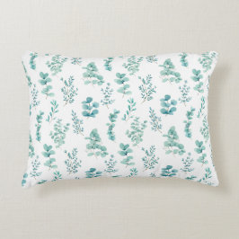 Almohada de acento de eucalipto acuarela