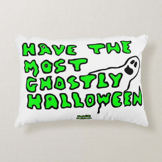 Almohada de acento de Fantasma Halloween (Anverso)