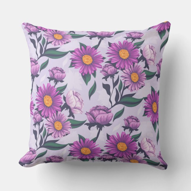 Almohada de acento de flor brillante (Anverso)