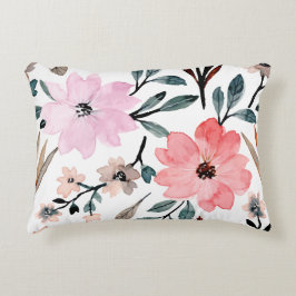 Almohada de acento de flor linda rosa