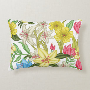 Almohada de acento de fondo de flor